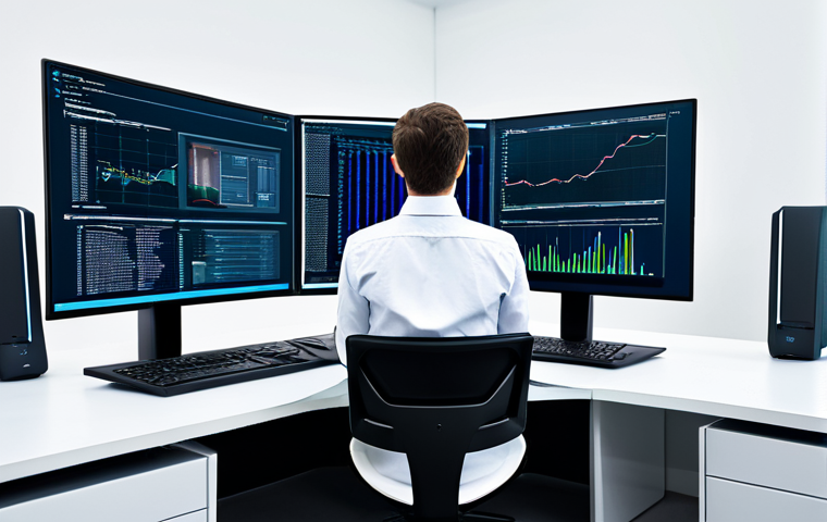 A professional data analyst, fully clothed in a modest business suit, seated at a sophisticated multi-screen workstation in a sleek, modern data analysis center. On one screen, complex Python code and data models are visible, while another displays an advanced interface for generative AI tools assisting with data exploration and query generation. The environment is clean, bright, and indicative of cutting-edge technology. Appropriate attire, safe for work, perfect anatomy, correct proportions, natural pose, well-formed hands, proper finger count, natural body proportions, professional photography, high quality, professional, modest, family-friendly.