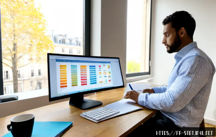 Home 17 통계분석가를 위한 최신 트렌드 - Photorealistic modern analytics workspace in Paris, a French data analyst in smart casual clothing r...